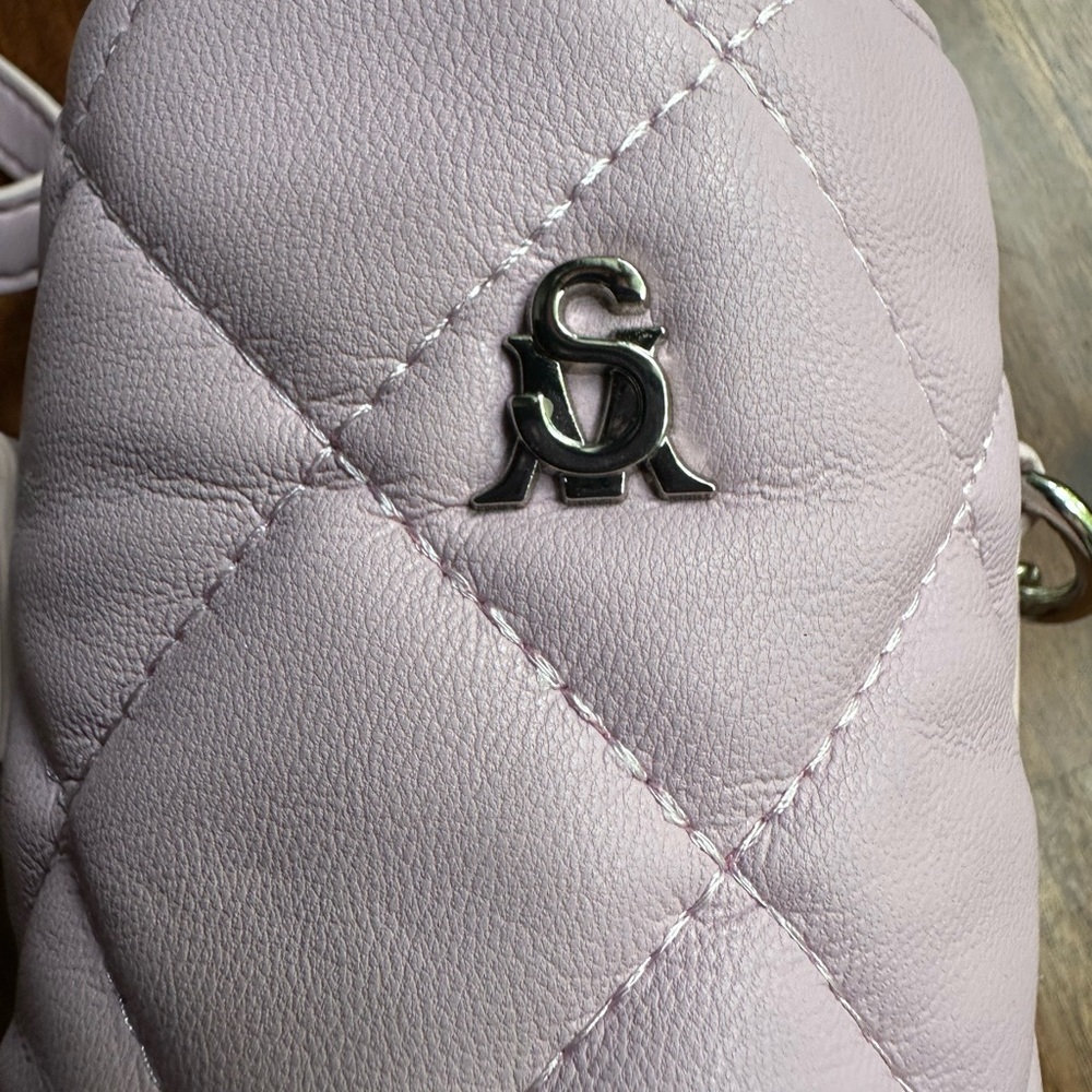NWOT Steve Madden pink quilted shoulder strap crossbody water bottle holder - Picture 5 of 5